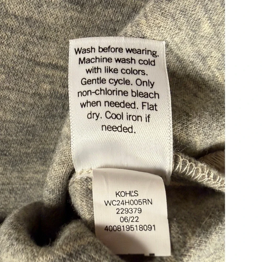 Croft & Barrow Womens Oatmeal Heather Soft Knit Button Down Shacket Jacket M